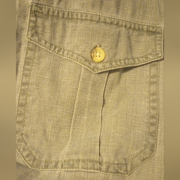 St. John's Bay Men's Shirt Large Forest Green Canvas-Like Cotton Outdoor Wear - Picture 4 of 5